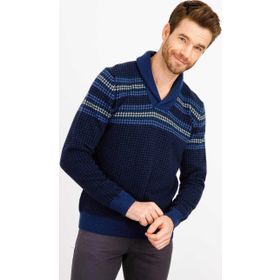 Desen 0248653 İndigo Erkek Kazak