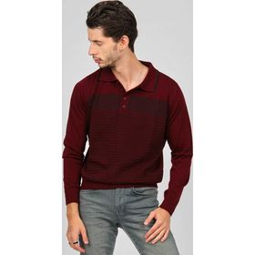 Desen 0249642 Bordo Erkek Kazak