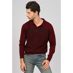 Desen 0249642 Bordo Erkek Kazak
