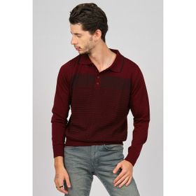 Desen 0249642 Bordo Erkek Kazak