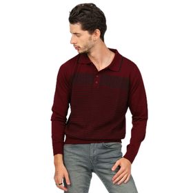 Desen 0249642 Bordo Erkek Kazak