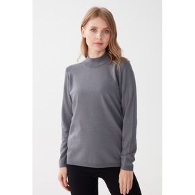 Desen Triko 0240016 Gri Kadın Bluz