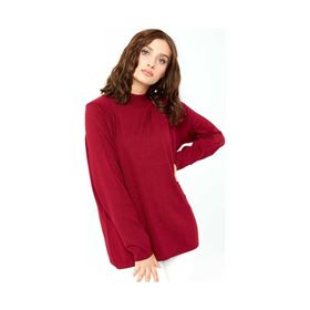 Desen Triko 0240016 Kırmızı Kadın Bluz