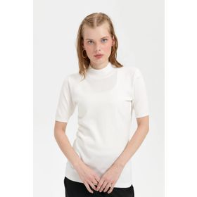 Desen Triko 02420345 Kemik Kadın Bluz