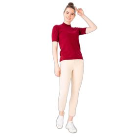Desen Triko 02420345 Kırmızı Yarım Balıkçı Kadın Bluz