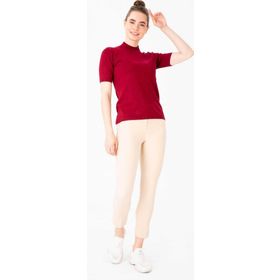 Desen Triko 02420345 Kırmızı Yarım Balıkçı Kadın Bluz