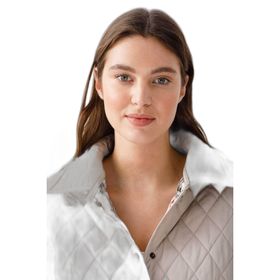 Desen Triko 02421433 Bej Kapitone Kadın Ceket