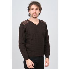 Desen Triko 0246538 Bordo Erkek Kazak