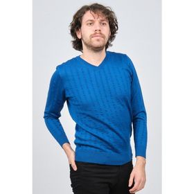 Desen Triko 0249626 Saks Erkek Kazak