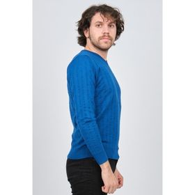 Desen Triko 0249626 Saks Erkek Kazak