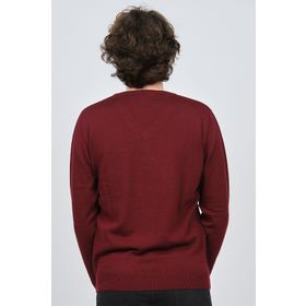 Desen Triko 0249640 Bordo Erkek Kazak