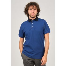 Desen Triko 0249812 İndigo Erkek Polo Yaka T-Shirt