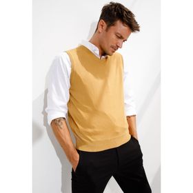 Desen Triko 21600 Açık Camel Erkek Süveter