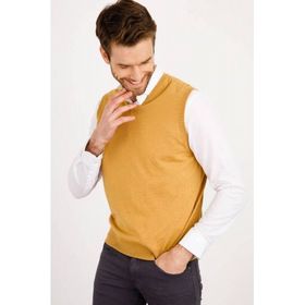 Desen Triko 21600 Açık Camel Erkek Süveter