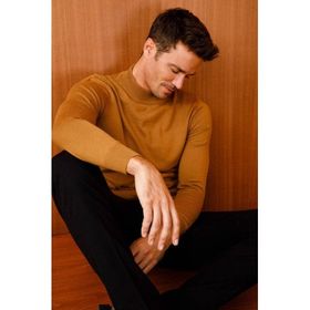 Desen Triko 21604 Camel Basic Yarım Balıkçı İnce Triko Erkek Kazak