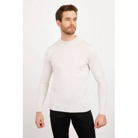 Desen Triko 21604 Kemik Basic Yarım Balıkçı İnce Triko Erkek Kazak