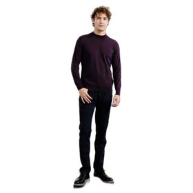 Desen Triko 21604 Mor Basic Yarım Balıkçı İnce Triko Erkek Kazak