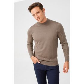 Desen Triko 21604 Vizon Basic Yarım Balıkçı İnce Triko Erkek Kazak