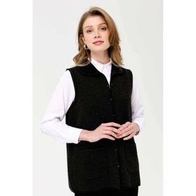 Desen Triko 22228 Siyah Kadın Yelek