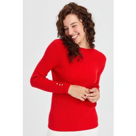 Desen Triko 23158 Mercan Kadın Kazak
