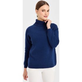 Desen Triko 23164 İndigo Kadın Kazak