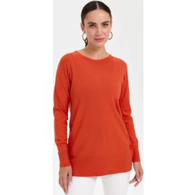 Desen Triko 23390 Portakal Kadın Bluz