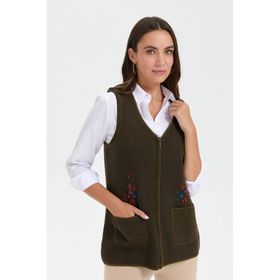 Desen Triko 24001 Açık Yeşil Kadın Yelek