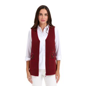 Desen Triko 24001 Kırmızı Kadın Yelek