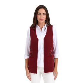 Desen Triko 24001 Kırmızı Kadın Yelek