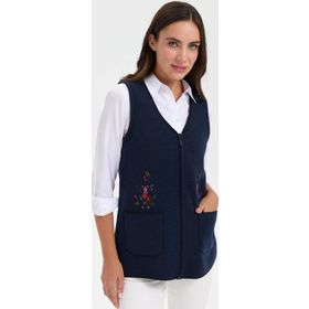 Desen Triko 24001 Koyu Lacivert Kadın Yelek