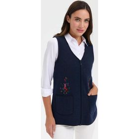 Desen Triko 24001 Koyu Lacivert Kadın Yelek
