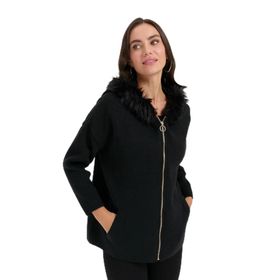 Desen Triko 24082 Siyah Kadın Hırka