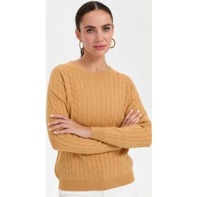 Desen Triko 3329 Camel Kadın Kazak