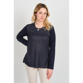 Desen Triko 4589 Lacivert Kadın Bluz