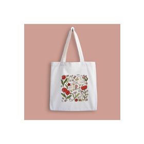 designedfy DFY-386 Duck Flower Baskılı Bez Seyahat Çantası