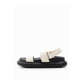 Desigual 24SSSO012000 Krem Siyah Kadın Sandalet