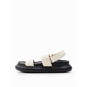 Desigual 24SSSO012000 Krem Siyah Kadın Sandalet
