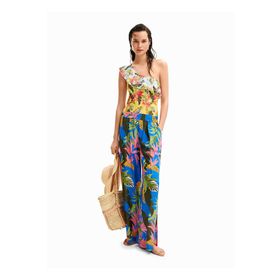 Desigual 24SWMW21 Yüksek Bel Standart Mavi Kadın Pantolon