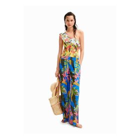 Desigual 24SWMW21 Yüksek Bel Standart Mavi Kadın Pantolon