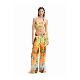 Desigual 24SWMW21 Yüksek Bel Standart Sarı Kadın Pantolon