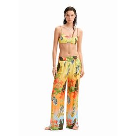 Desigual 24SWMW21 Yüksek Bel Standart Sarı Kadın Pantolon