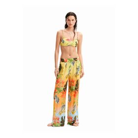 Desigual 24SWMW21 Yüksek Bel Standart Sarı Kadın Pantolon