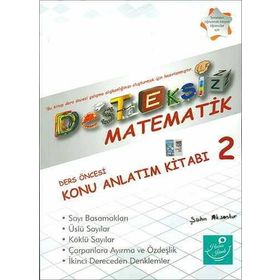 Desteksiz Matematik - Ders Öncesi Konu Anlatım Kitabı 2 - Şahin Aksankur