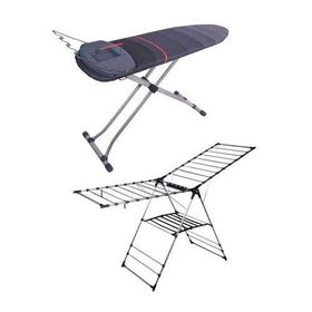 Devecioğlu MM037 Gold Alüminyum Çamaşır Kurutmalık+MM151 Ultraboard Ütü Masası Set
