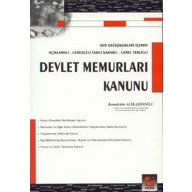 DEVLET MEMURLARI KANUNU - KEMALETTIN ALI KAŞIFOĞLU