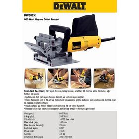 Dewalt DW682K Geçme Dübel Frezesi