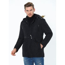 Dewberry 1040001M8633 Siyah Erkek Mont