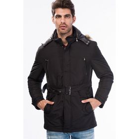 Dewberry 1040001M8633 Siyah Erkek Mont