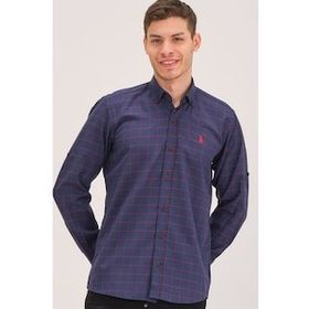 Dewberry 10500010G658 Lacivert Bordo Erkek Gömlek