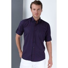 Dewberry 10500010G667 Lacivert Bordo Erkek Gömlek